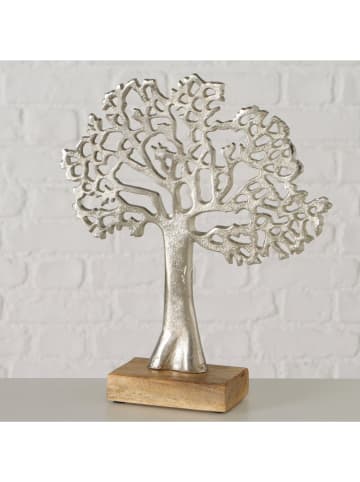 Boltze Dekoaufsteller "Florentina" in Silber/ Hellbraun - (H)27 cm