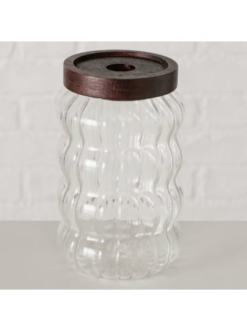Boltze Vorratsglas "Yario" in Braun/ Transparent  - 800 ml