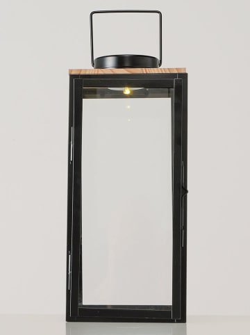 Boltze Lampion LED "Kaeli" w kolorze czarno-jasnobrązowym - wys. 40,5 cm