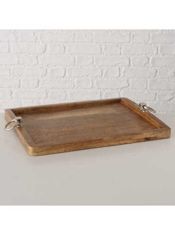 Boltze Tablett "Ringa" in Hellbraun - (B)55 x (H)44,5 x (T)7 cm