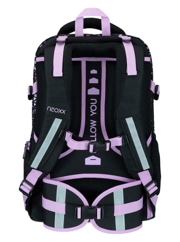 neoxx Schulrucksack "Active" in Schwarz/ Rosa - (B)31 x (H)45,5 x (T)24 cm