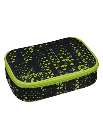 neoxx Schlamperbox "Dunk" in Schwarz/ Grün - (B)22 x (H)6 x (T)15,5 cm
