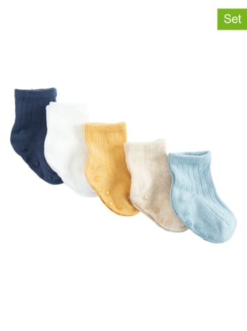 COOL CLUB 5er-Set: Socken in Dunkelblau/ Weiß/ Gelb