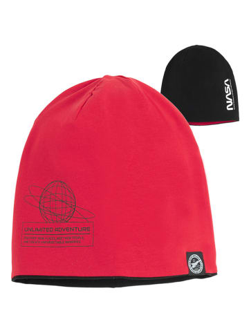 COOL CLUB Dwustronna czapka beanie w kolorze czerwono-czarnym
