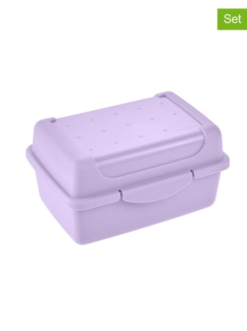 keeeper Pojemniki (2 szt.) "Luca" w kolorze fioletowym na lunch - 350 ml
