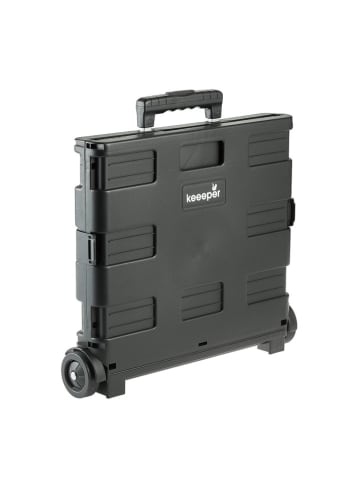 keeeper Klappbarer Einkaufstrolley "Olli" in Schwarz - 65 l