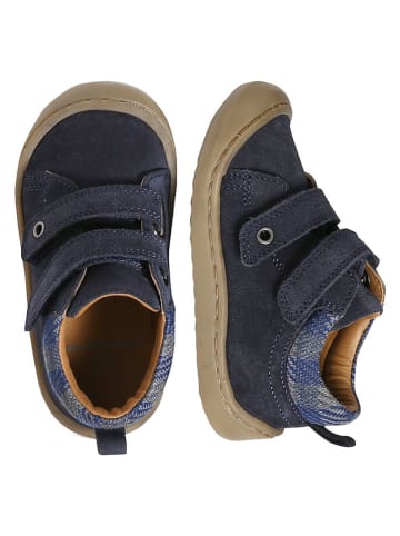 vertbaudet Leren sneakers donkerblauw
