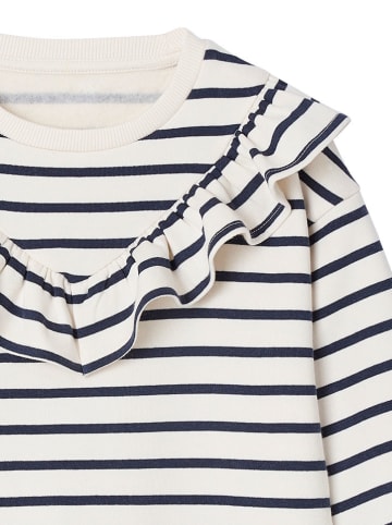 vertbaudet Jurk wit/donkerblauw