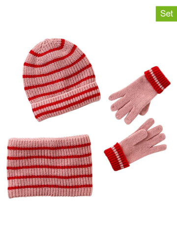 vertbaudet 3-delige winterset lichtroze/roze
