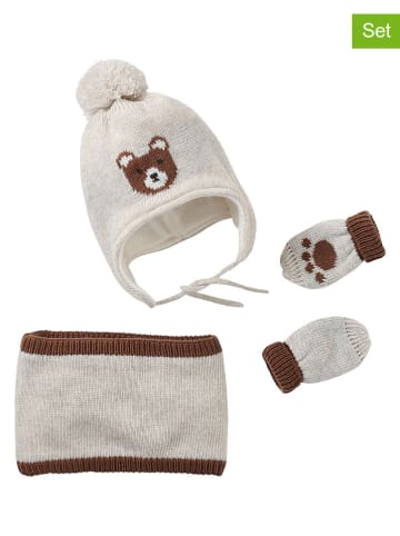 vertbaudet 3-delige winterset beige