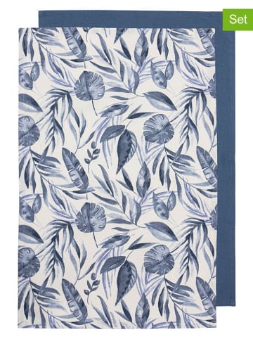 Ladelle Ściereczki (2 szt.) "Blue Lagoon" w kolorze niebieskim do naczyń - 70 x 45 cm