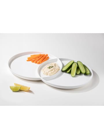 Ladelle Servierplatte "Serve & Share" in Weiß - (B)43 x (H)27 cm 