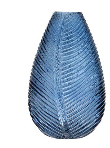 Ladelle Vase "Leaf" in Blau - (B)21 x (H)22,5 x (T)19,5 cm