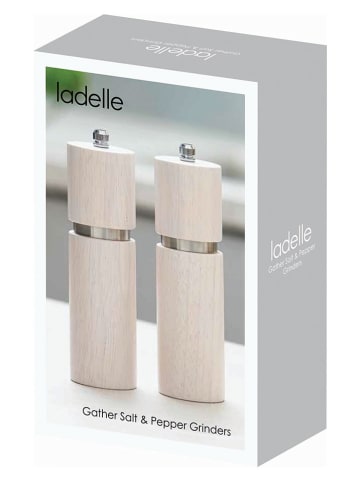 Ladelle 2-delige set: zout en pepermolen "Gather" wit - (H)16,5 x Ø 5 cm