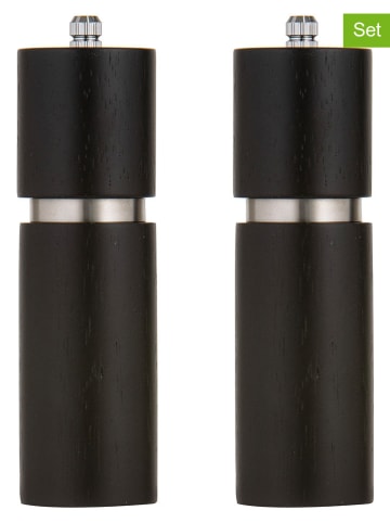 Ladelle 2tlg. Set: Salz- und Pfeffermühle in Schwarz - (H)16,5 x Ø 5 cm