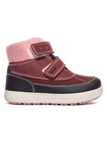 Primigi Leder-Boots in Rot/ Schwarz