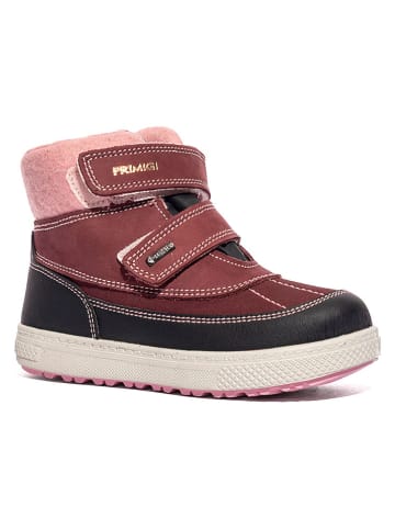 Primigi Leder-Boots in Rot/ Schwarz