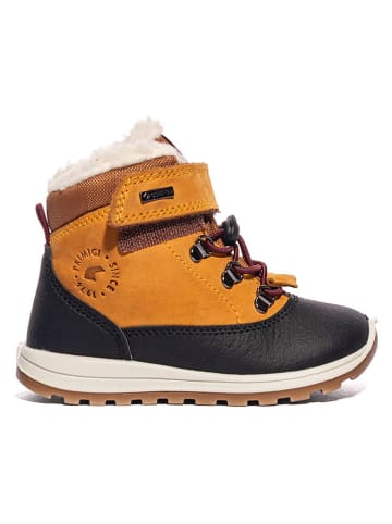 Primigi Leder-Boots in Orange/ Schwarz