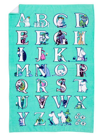 Moomin Badetuch ''Alphabets'' in Türkis - (L)150 x (B)95 cm