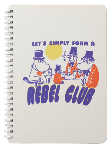 Moomin Notatnik "Rebel Club" w kolorze biało-niebieskim - DIN A5