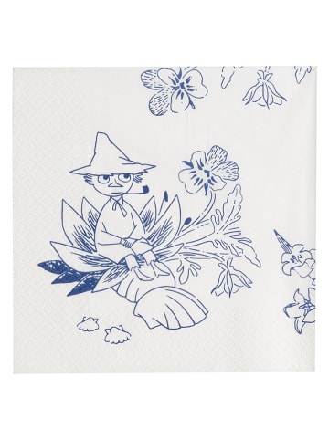 Moomin Serwetki (20 szt.) "Haru" w kolorze kremowo-niebieskim