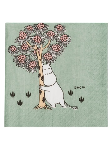 Moomin Servietten "Loving Care" in Grün - 20 Stück