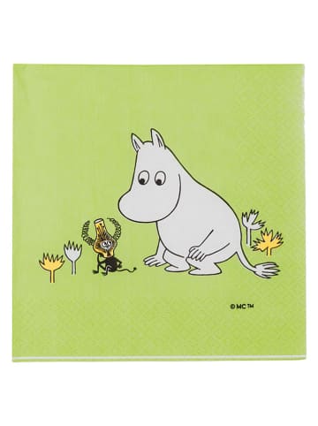 Moomin Servietten "Moomintroll" in Grün - 20 Stück