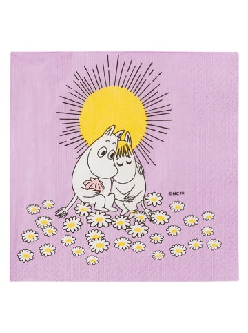 Moomin Servietten "Sweethearts" in Lila - 20 Stück
