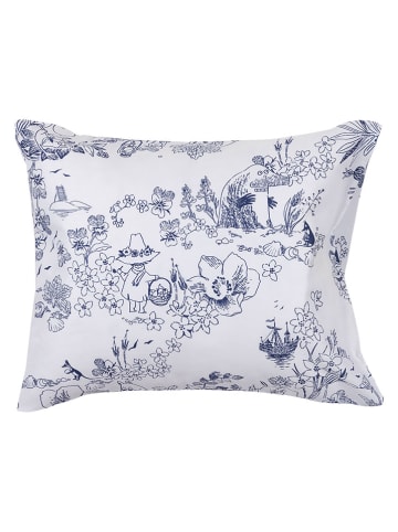 Moomin Kissenhülle ''Haru'' in Weiß/ Blau - (L)50 x (B)60 cm