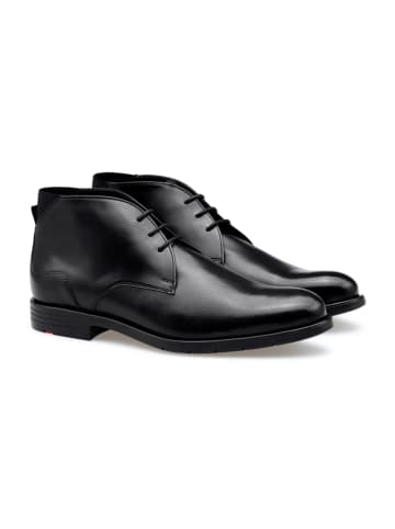 Leren veterschoenen zwart