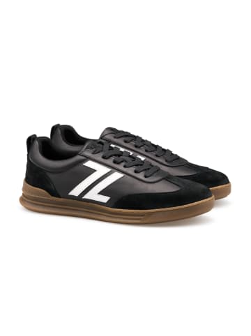 LLOYD Leder-Sneakers in Schwarz/ Weiß