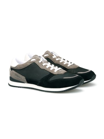 LLOYD Leder-Sneakers in Schwarz/ Grau