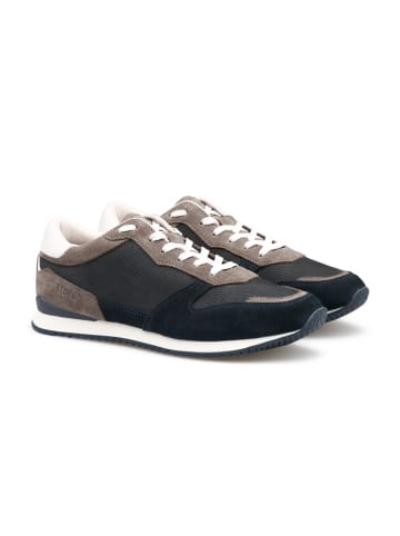LLOYD Leren sneakers taupe/donkerblauw
