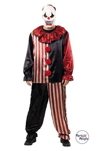 Party x People 3-delig horrorkostuum rood/zwart