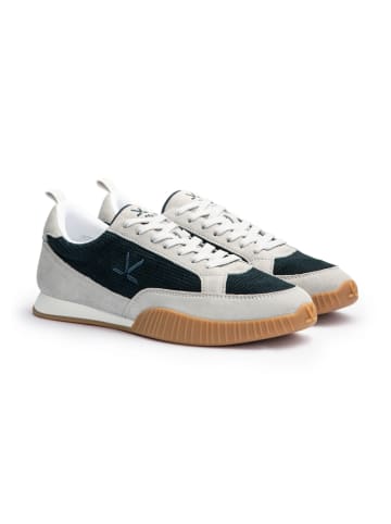 LLOYD Leder-Sneakers in Grau/ Dunkelblau