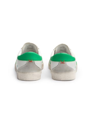 Skórzane sneakersy w kolorze biało-zielonym