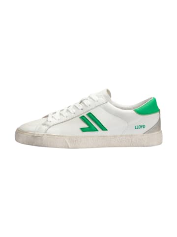 LLOYD Skórzane sneakersy w kolorze biało-zielonym