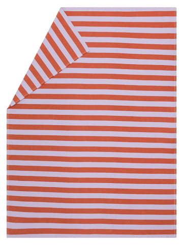 David Fussenegger Flanelldecke "Luca - Streifen" in Weiß/ Orange