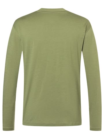 super.natural Functionele longsleeve "Casual Rib" kaki
