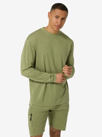 super.natural Functionele longsleeve "Casual Rib" kaki