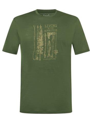 super.natural Functioneel shirt "Fishing Adventure" kaki