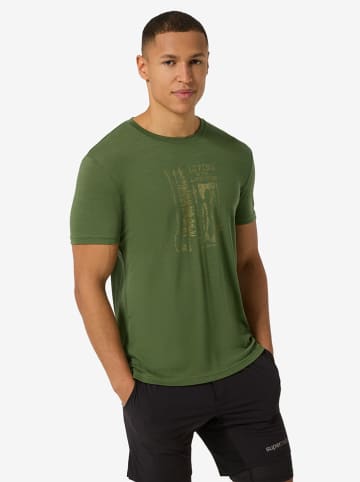 super.natural Functioneel shirt "Fishing Adventure" kaki