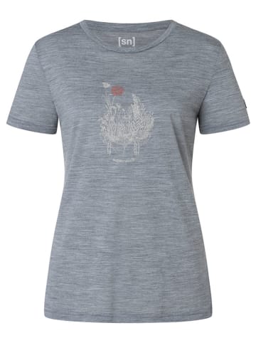 Funktionsshirt "Flowerhands" in Grau