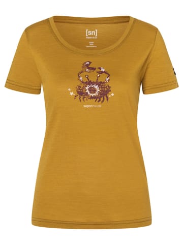 super.natural Funktionsshirt "Mrs Crab" in Gelb