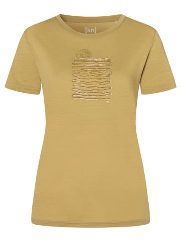 Functioneel shirt "Sea Line" geel