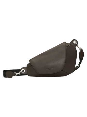 Liebeskind Berlin Leder-Umhängetasche "Oval" in Khaki - (B)33 x (H)21 x (T)2 cm