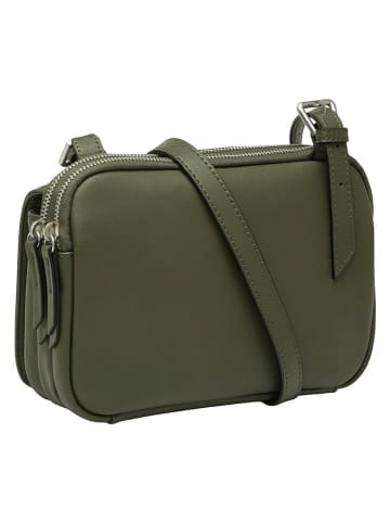 Liebeskind Berlin Leder-Umhängetasche "Mareike" in Khaki - (B)23 x (H)15 x (T)6 cm