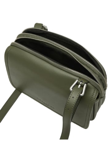 Liebeskind Berlin Leder-Umhängetasche "Mareike" in Khaki - (B)23 x (H)15 x (T)6 cm