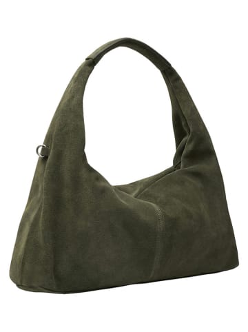 Liebeskind Berlin Leder-Schultertasche "Scarlet" in Khaki - (B)45 x (H)25 x (T)10 cm