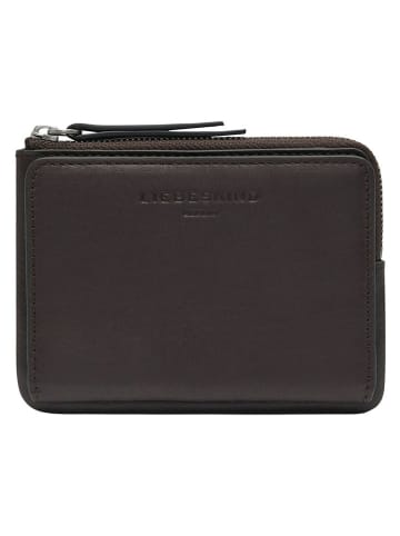 Liebeskind Berlin Leder-Geldbörse "Smilla" in Braun - (B)13 x (H)9 x (T)1 cm